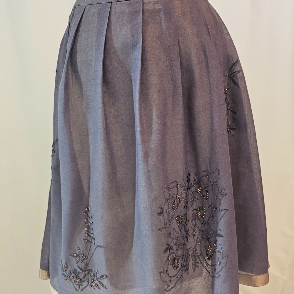 Journal purple skirt with embroidery and beats size 14      S32